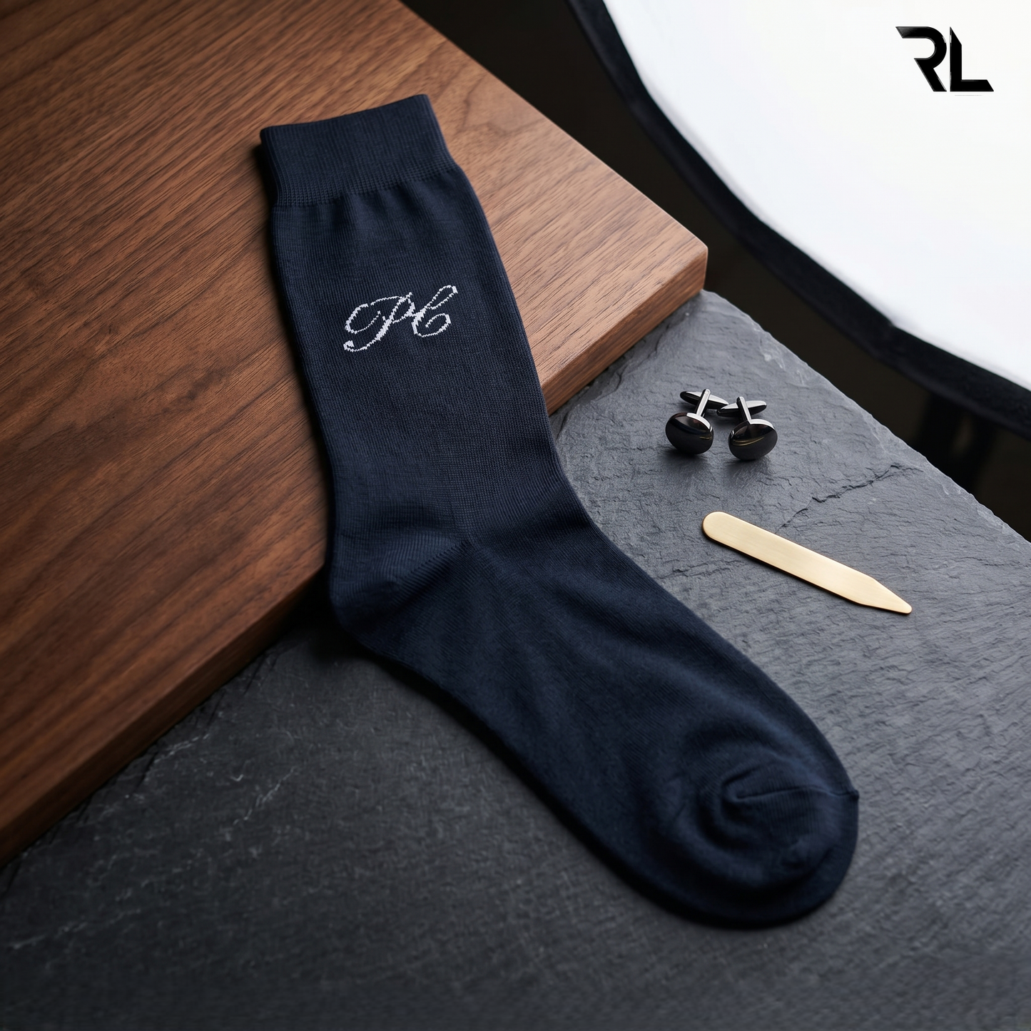 Thin Formal Full Socks - Blue ( 1 Pair ) S004