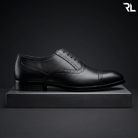 Leather Formal Shoe for Men - Black - 2021