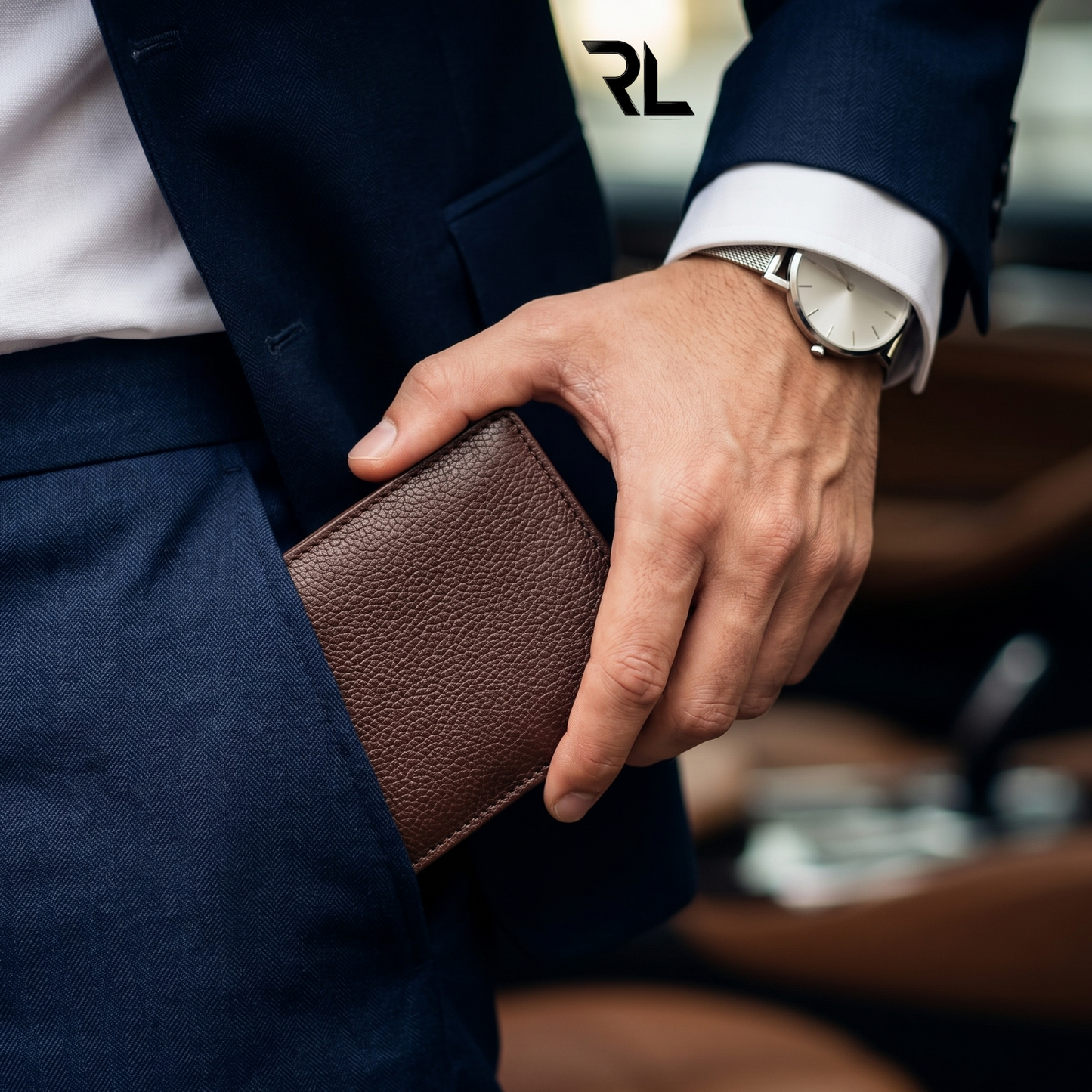 Brown Leather Wallet For Men's