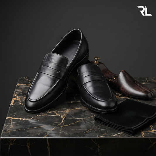 Leather Penny Loafer Black - 2001