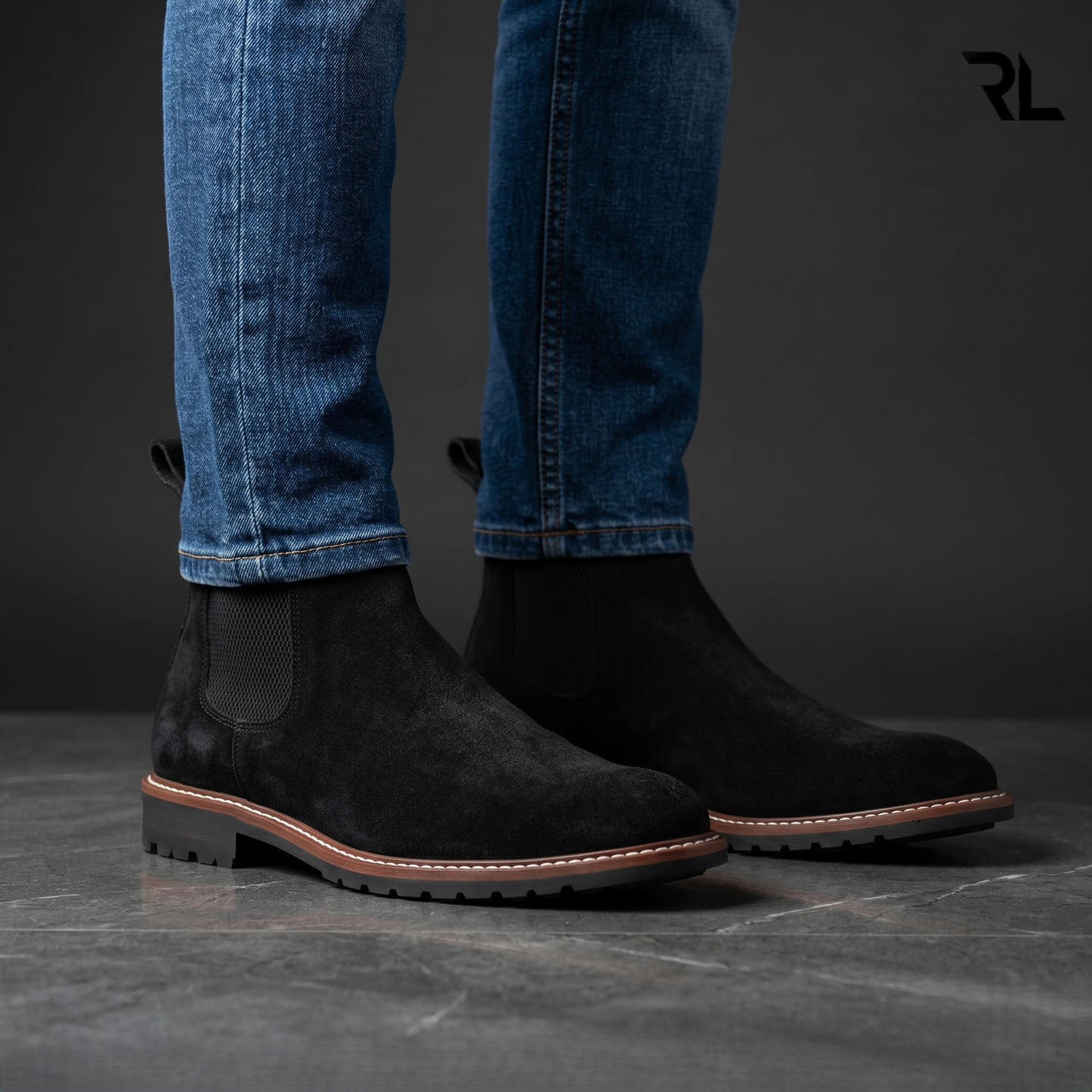 Suede Leather Chelsea Boot - 1002