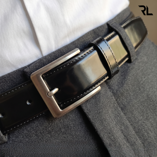Classic Formal Leather Belt for men's - Black