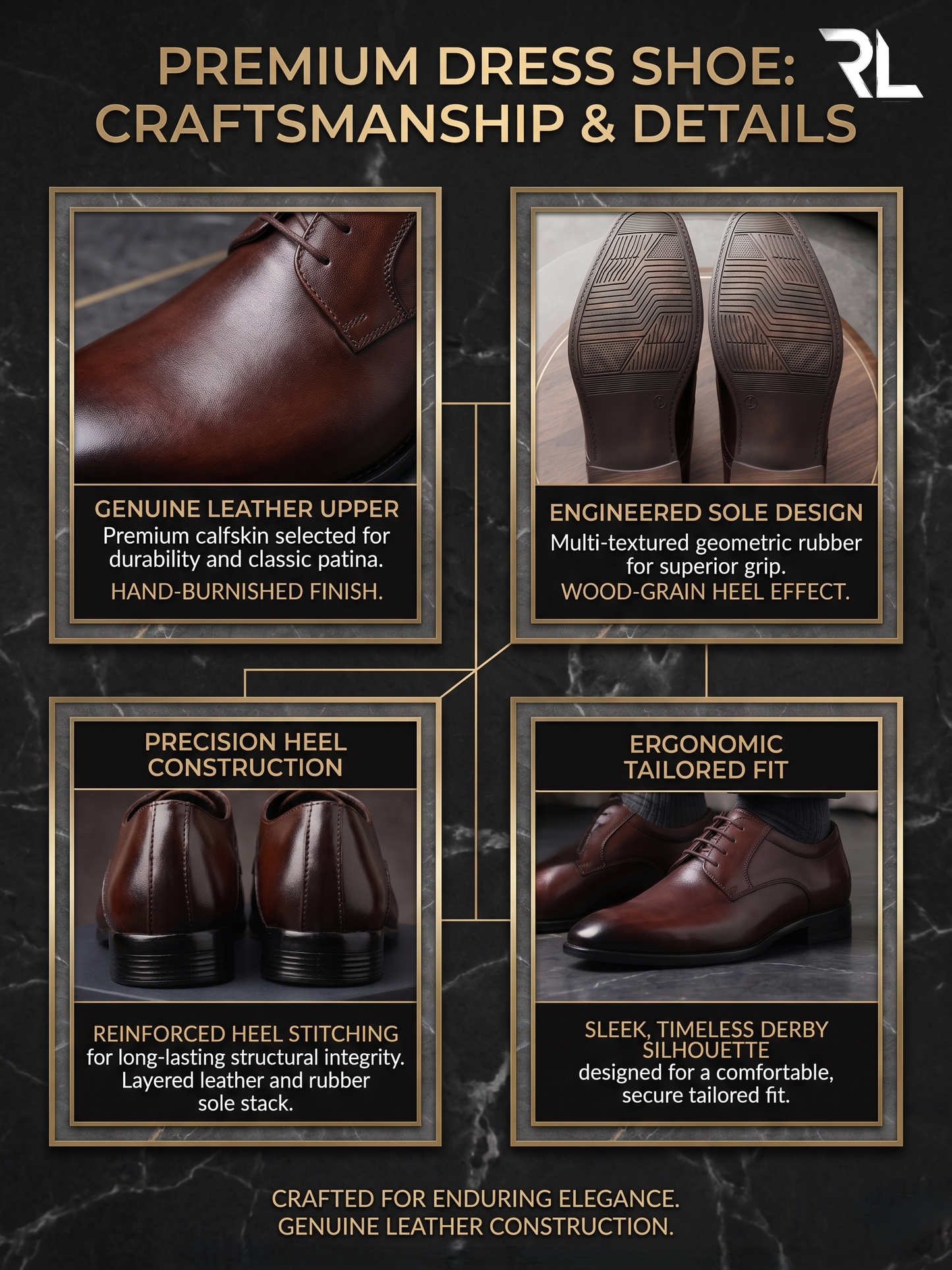 Derby Shoe for men's - Brown - 2004