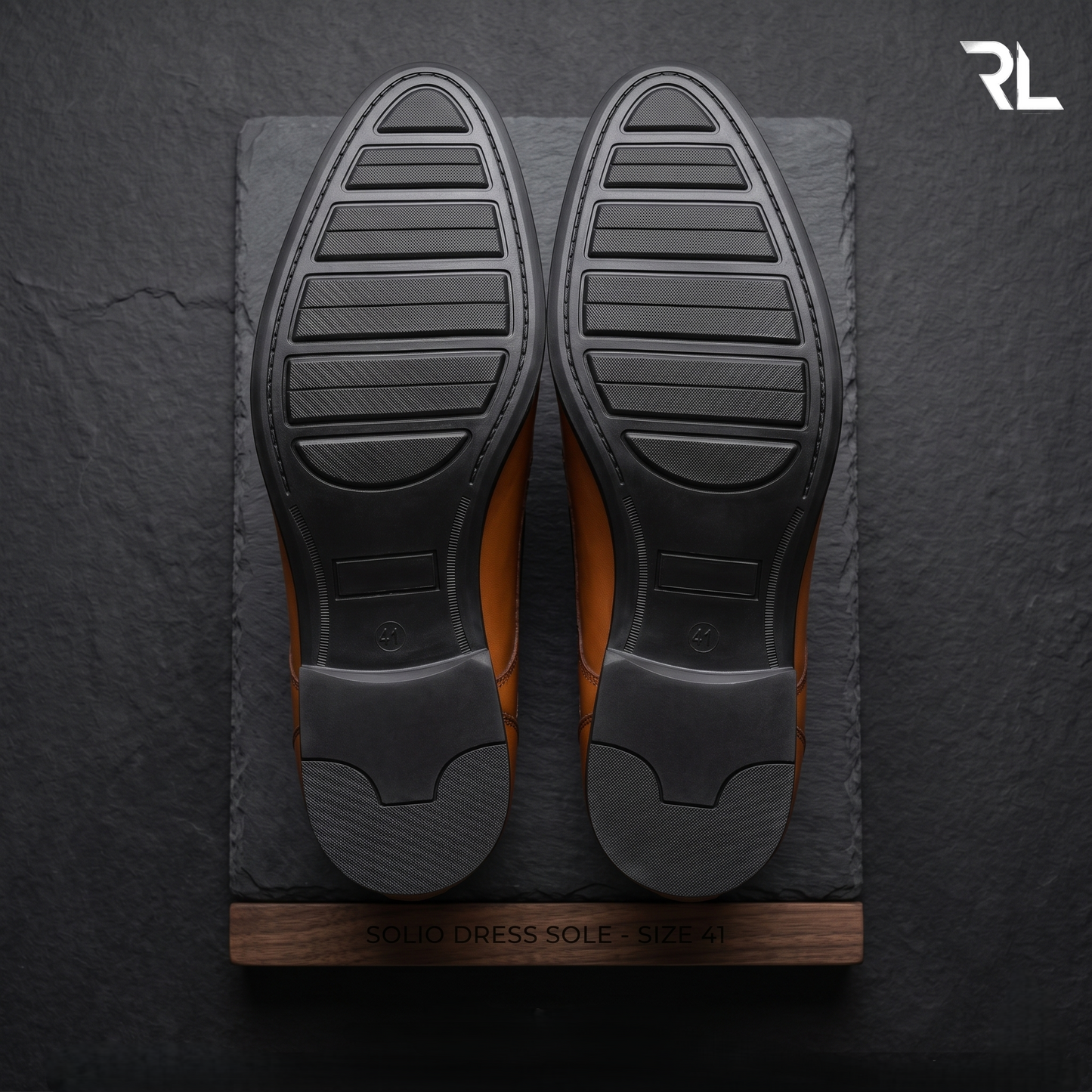 Leather Derby Shoe for Men's - Tan - 2005