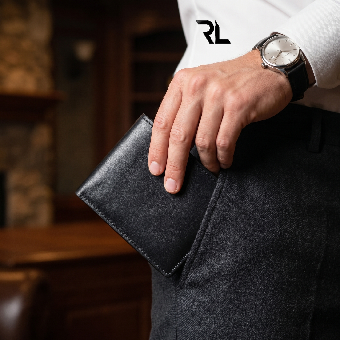 Leather Wallet for Men's - Black