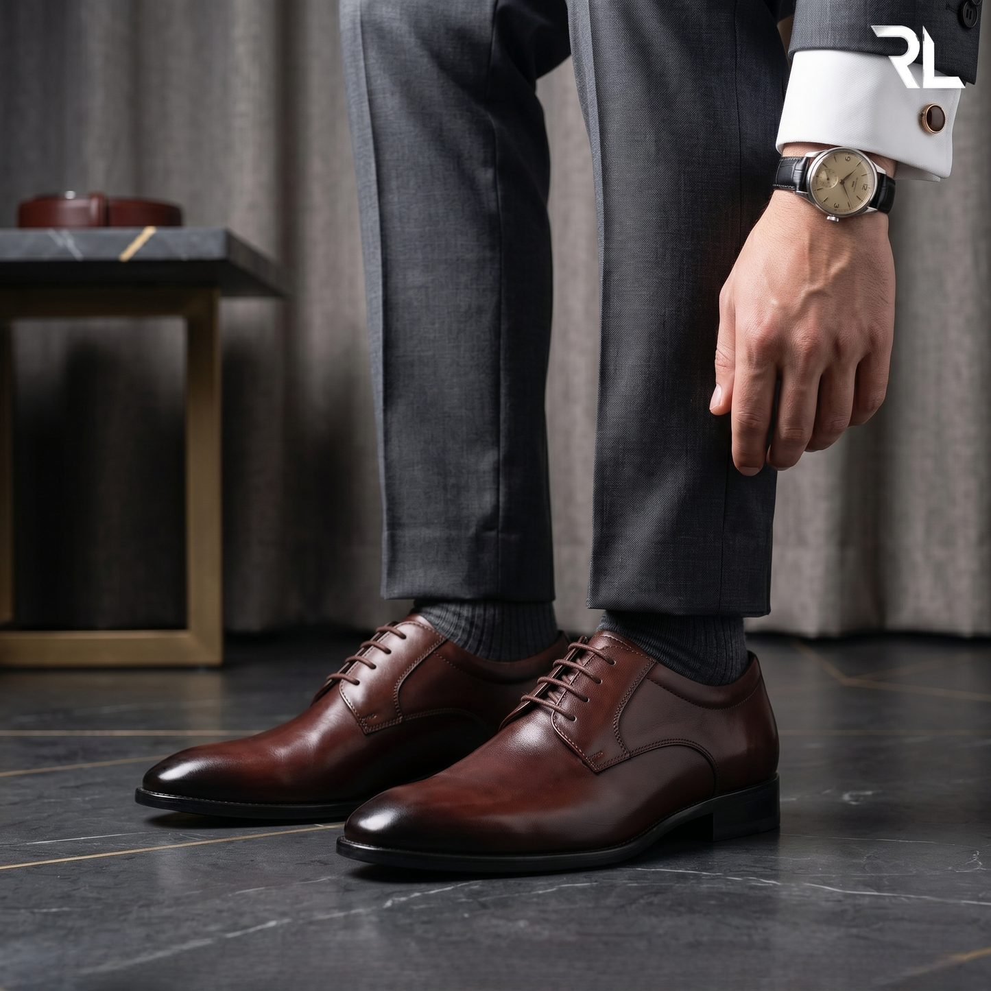 Derby Shoe for men's - Brown - 2004
