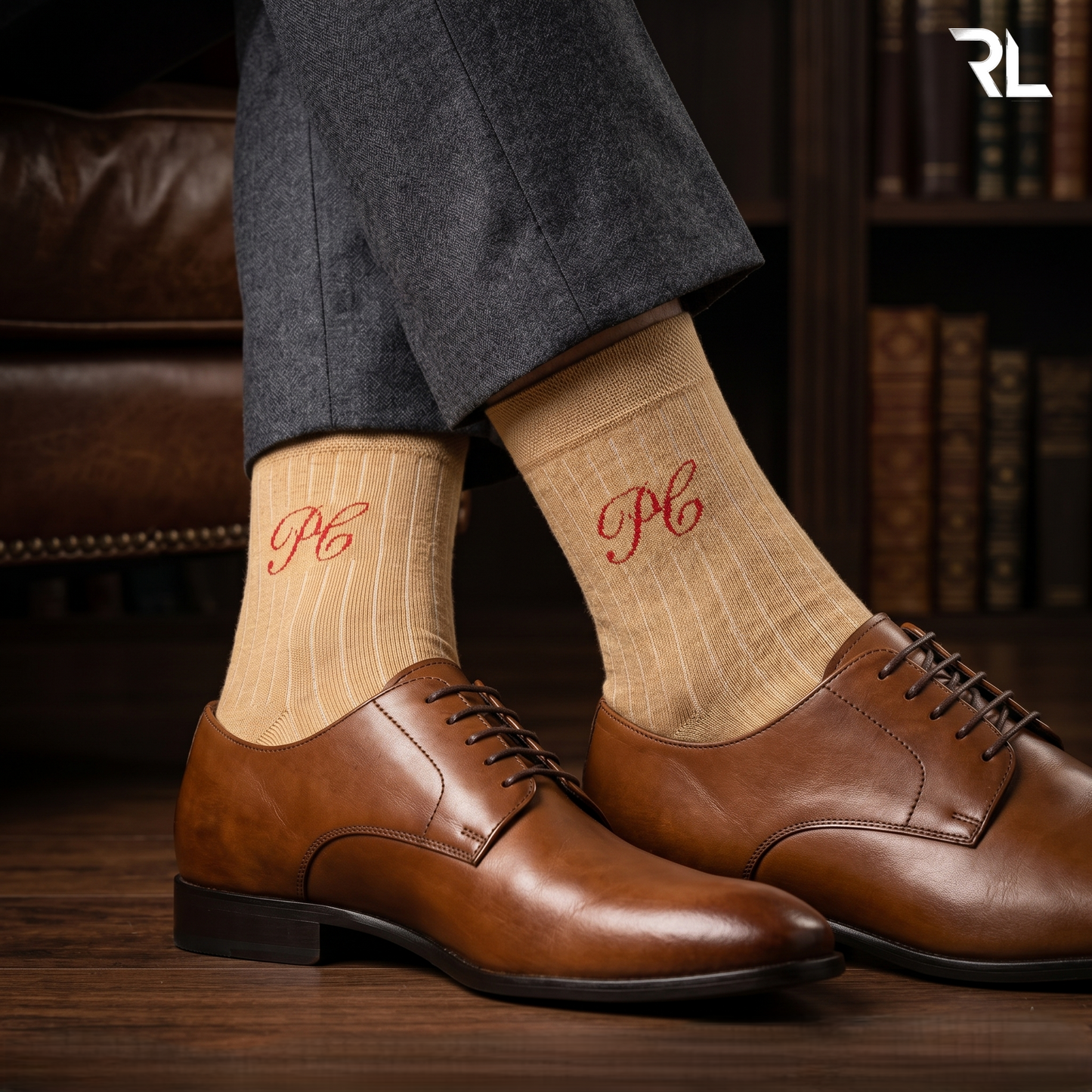 Formal Thin Socks Beige Color - S011
