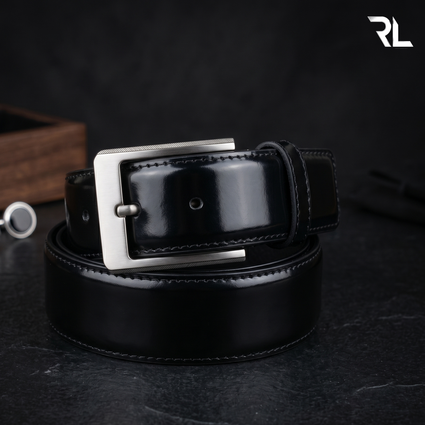Classic Formal Leather Belt for men's - Black