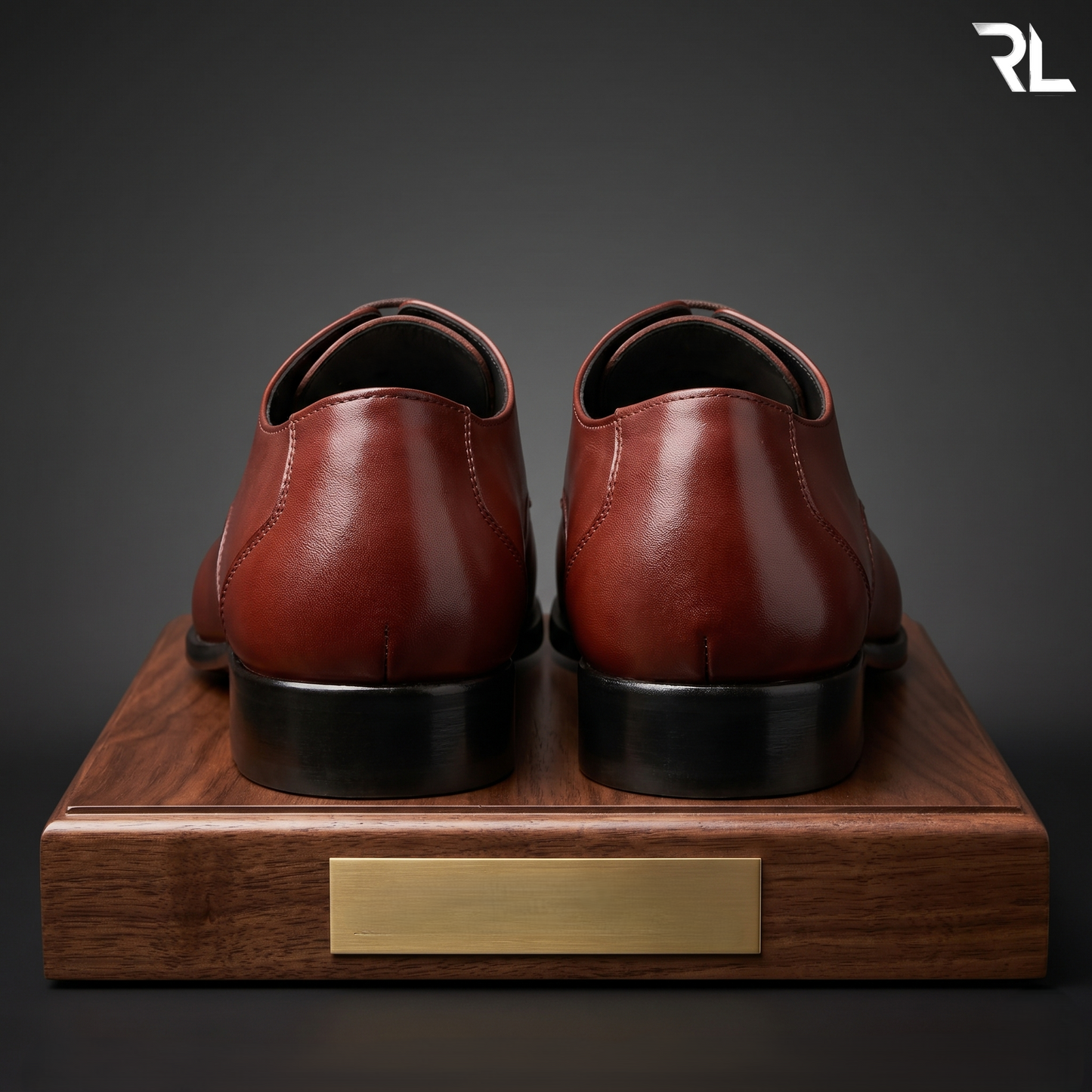 Leather Wholecut Shoe for Men's - Tan- 2009