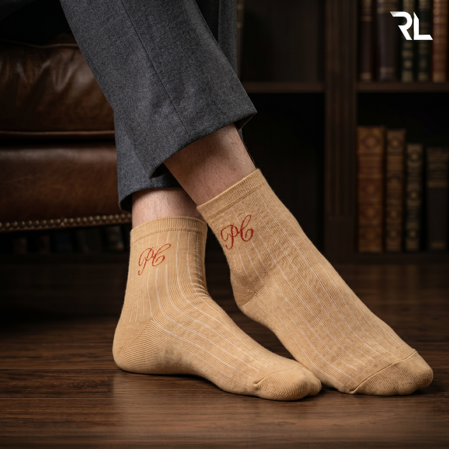 Formal Thin Socks Beige Color - S011