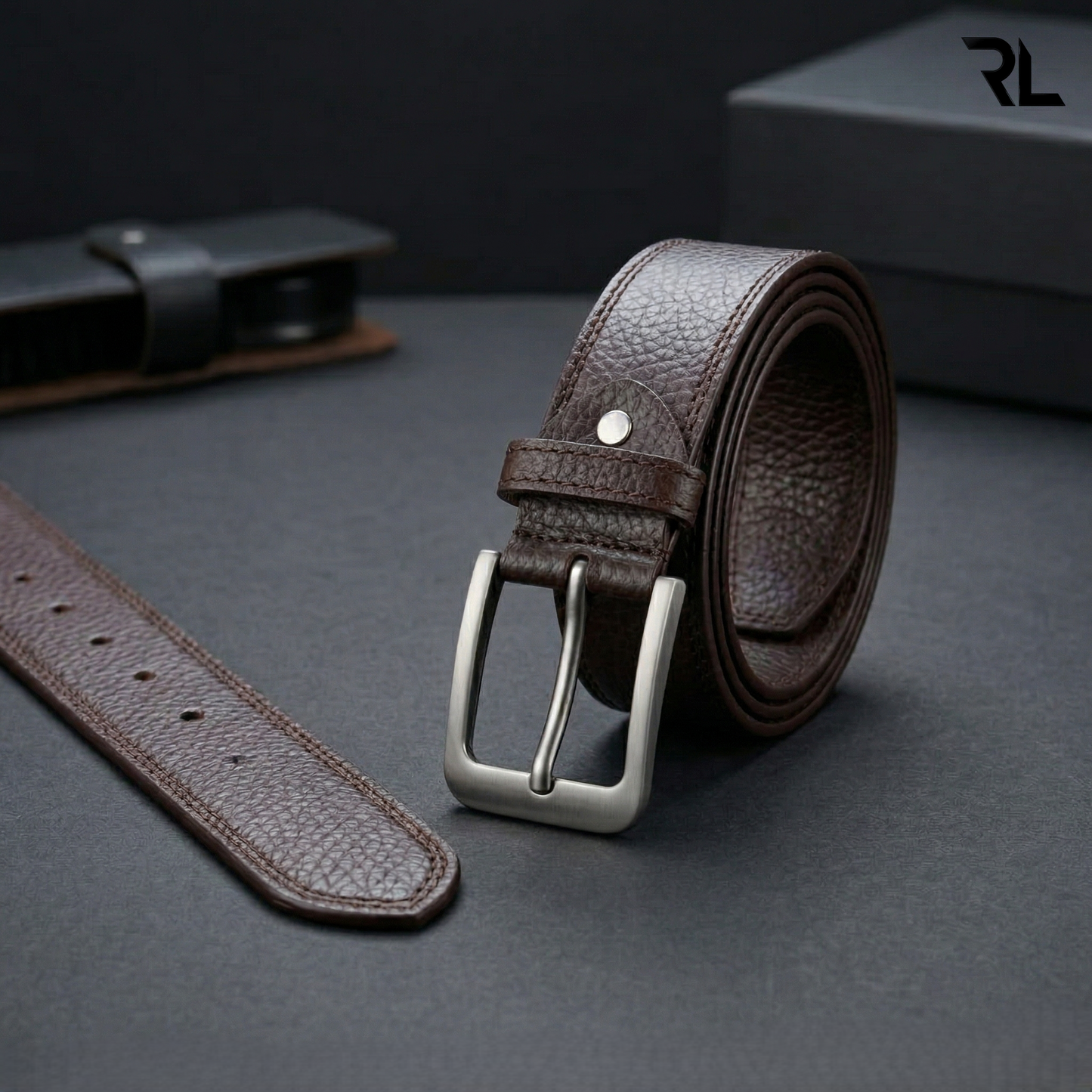 Casual Leather Belt for Men's - Brown