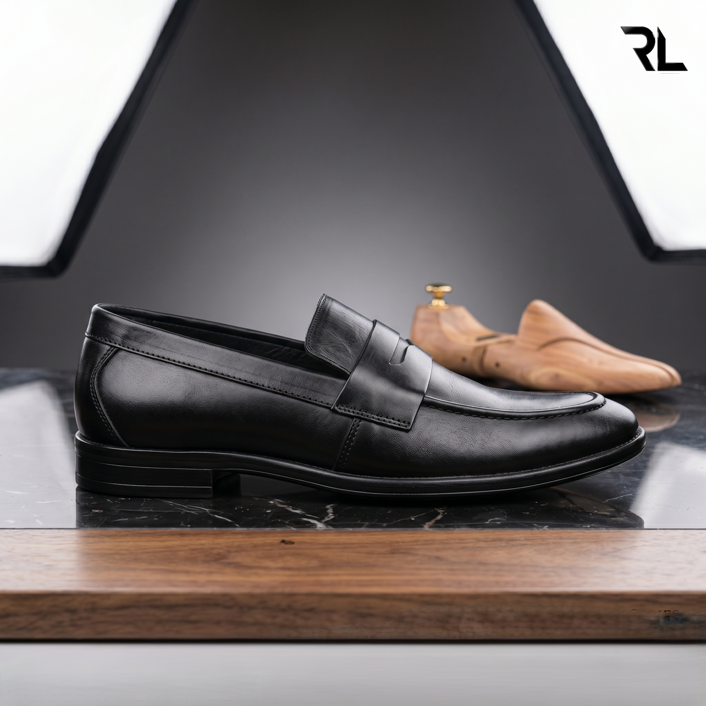 Leather Penny Loafer Black - 2001