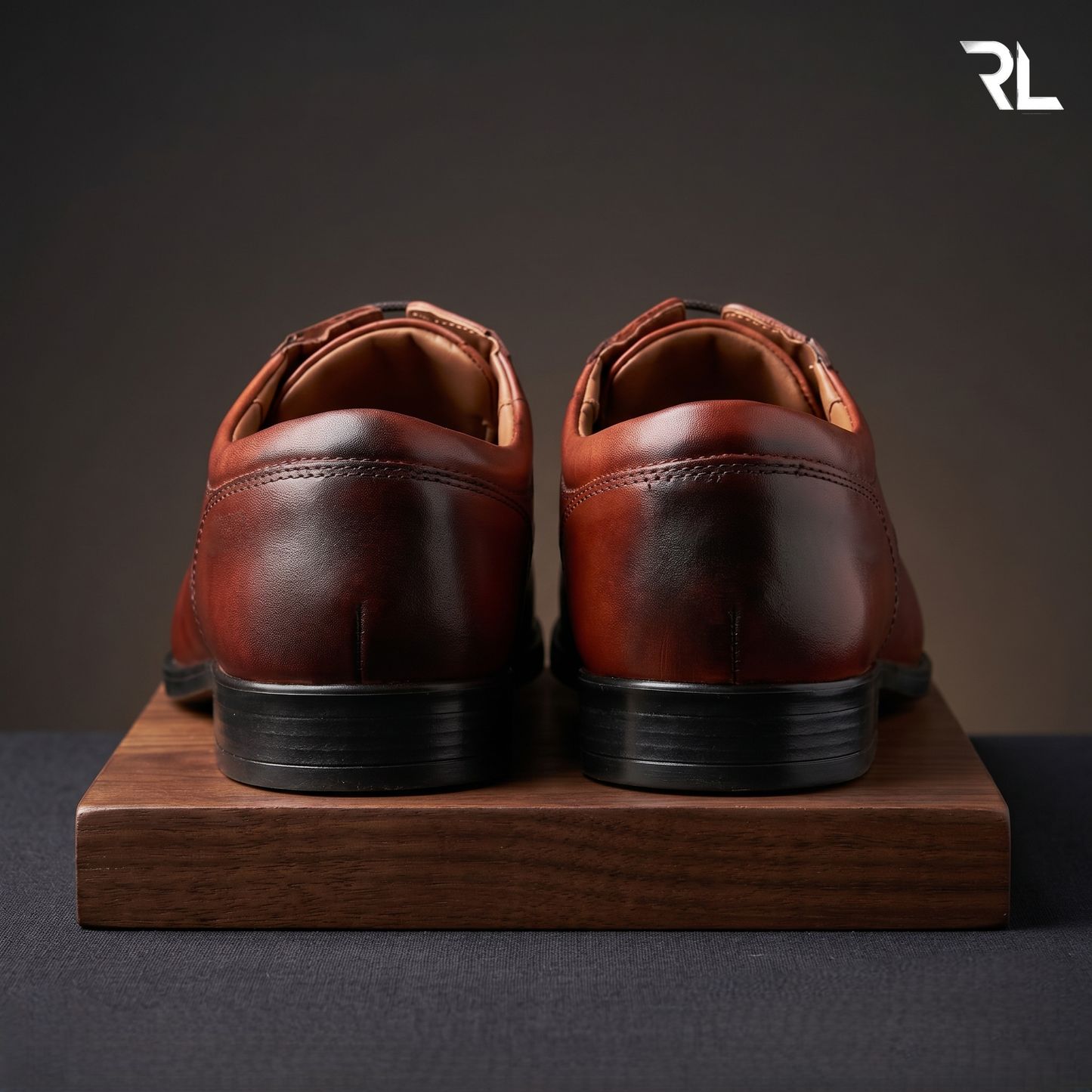 Leather Derby Shoe for Men's - Tan - 2005