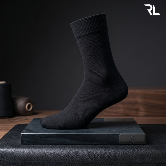 Thin Formal Socks Black - 1 Pair - S009