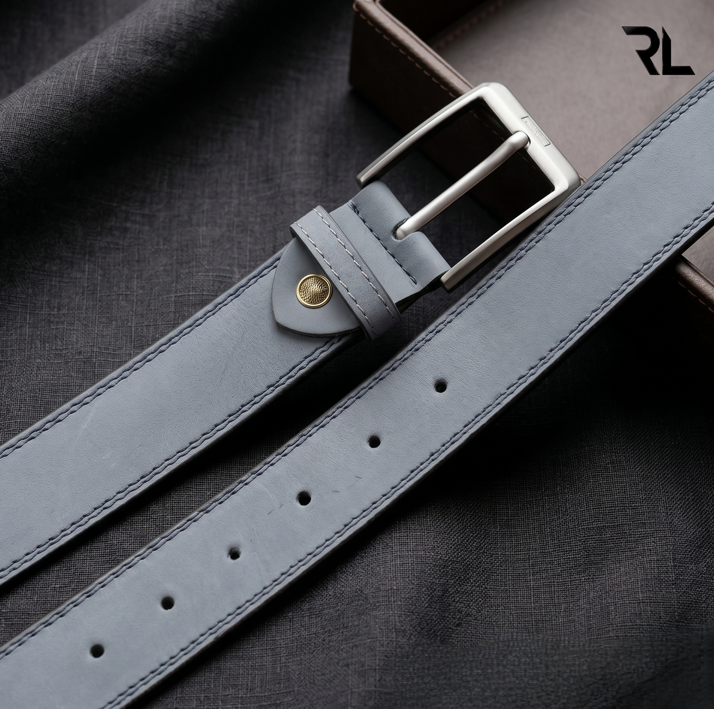 Casual Nubuck Leather Belt for Men's - Grey