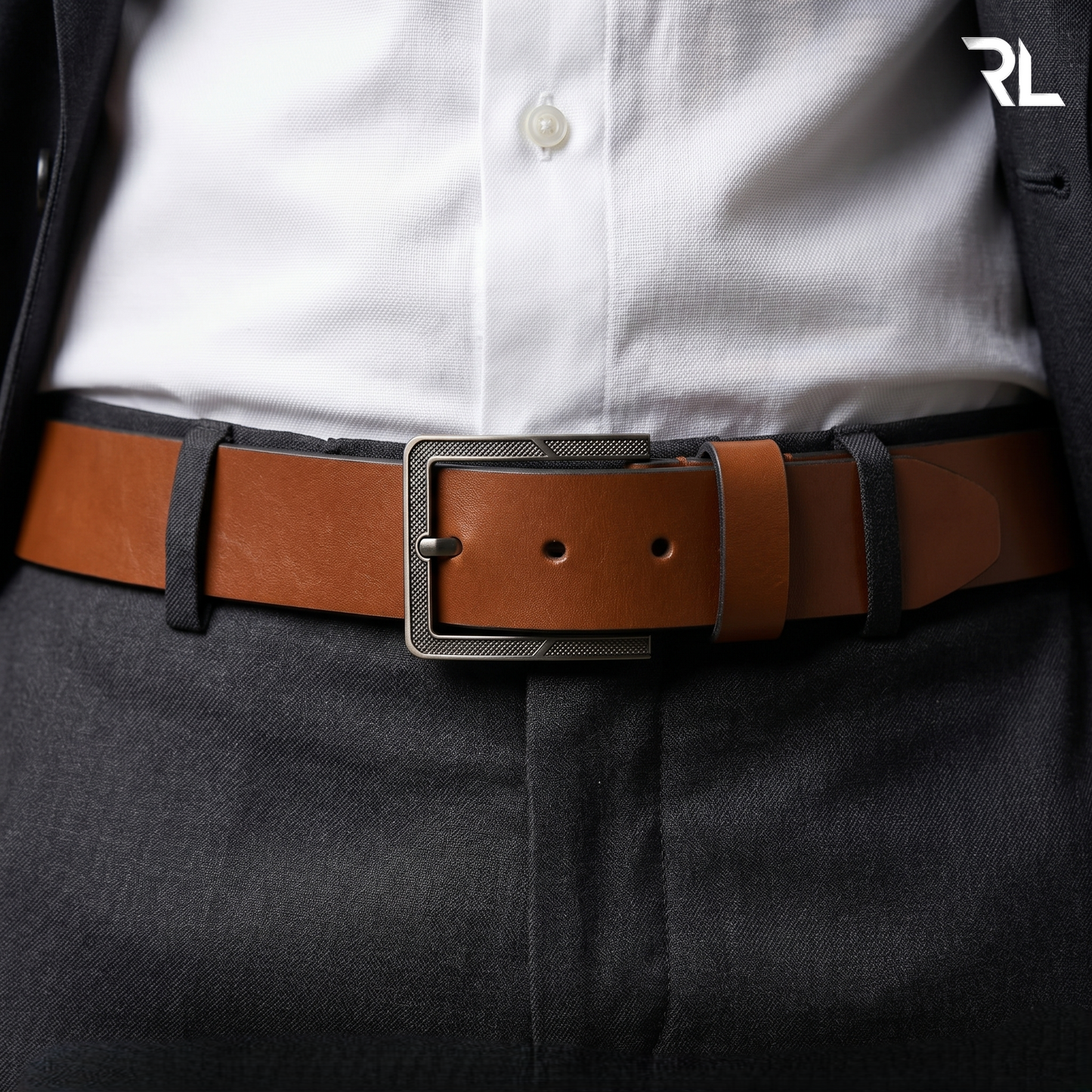 Semi Formal Leather Belt - Tan