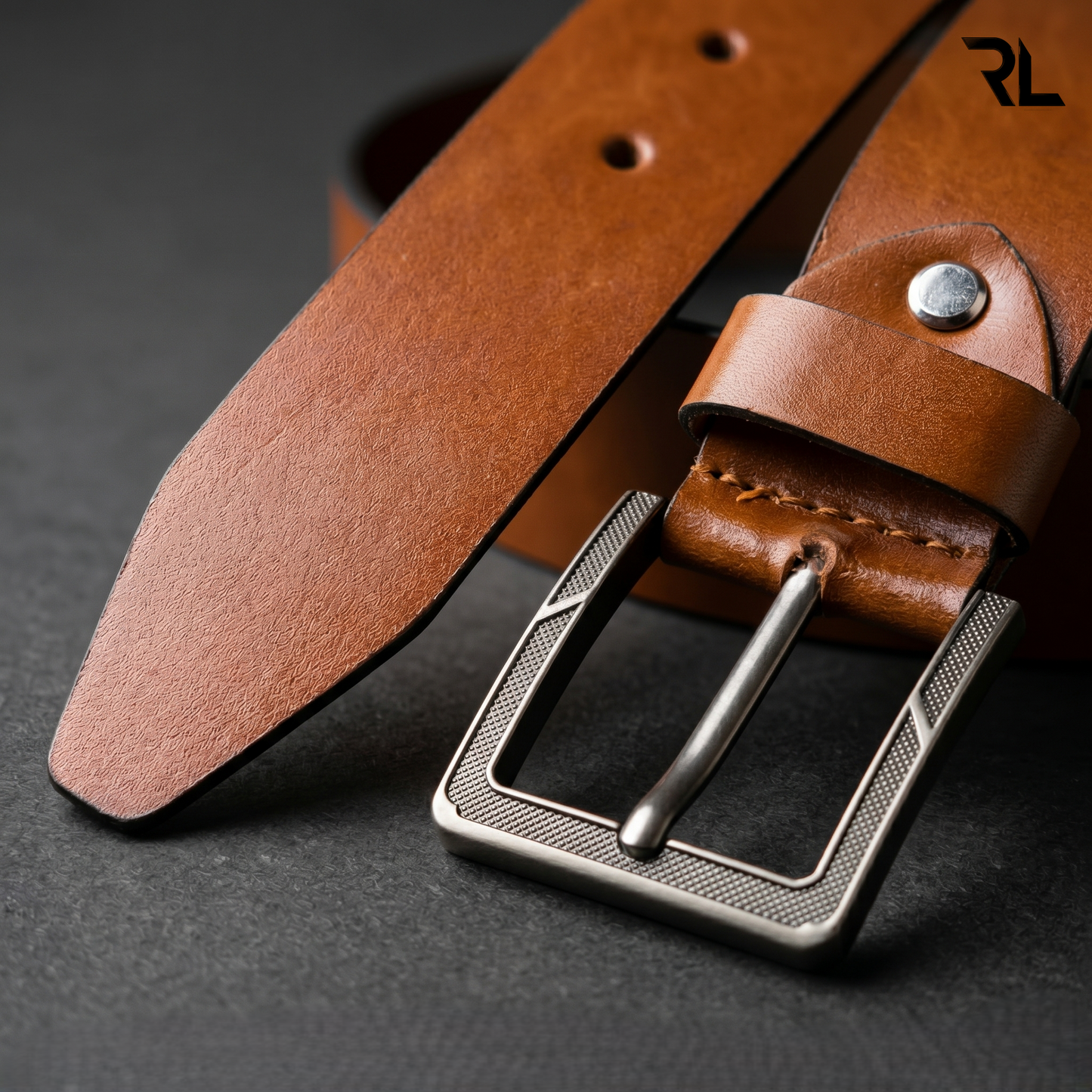 Semi Formal Leather Belt - Tan