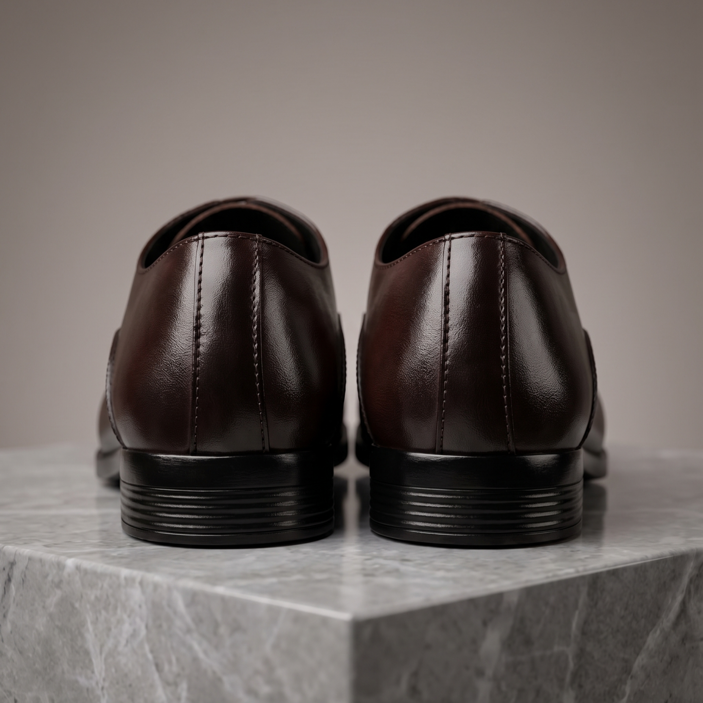 Oxford Textured Leather Shoe - Brown - 2007