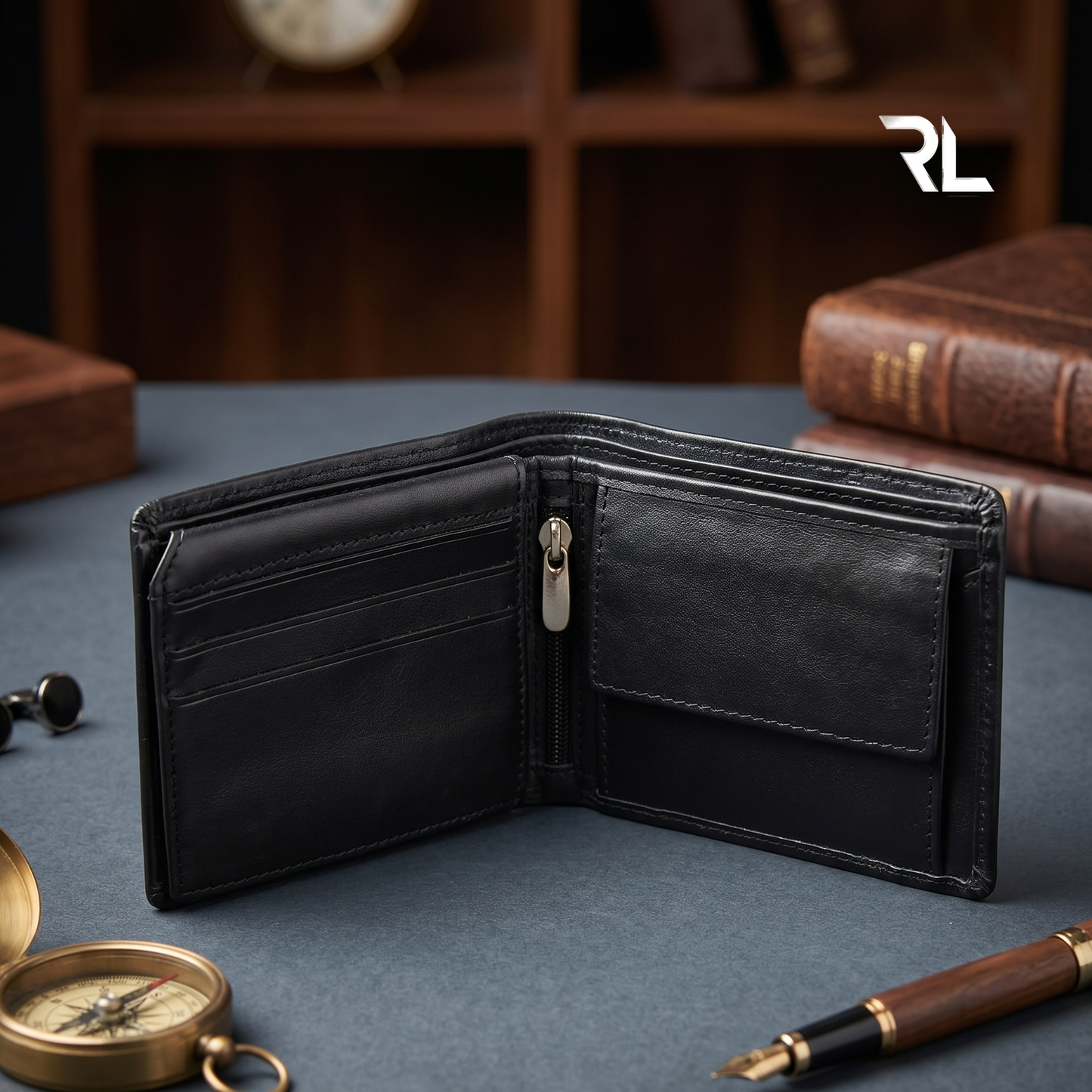 Leather Wallet for Men's - Black