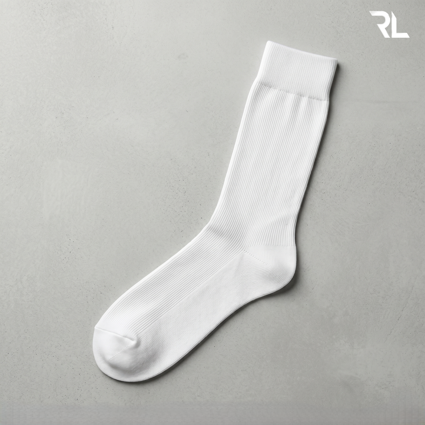 Thin Formal Socks White- 1 Pair - S010