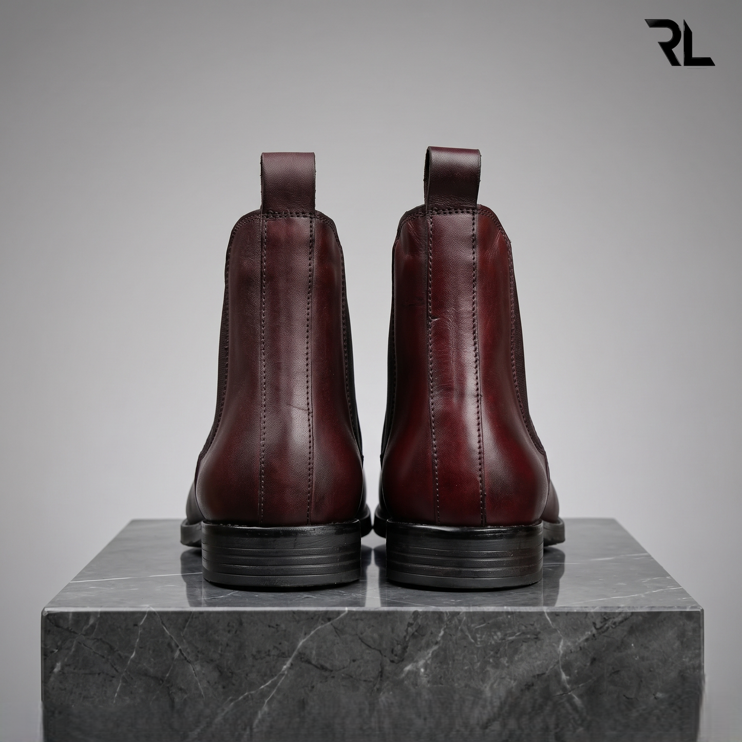 Leather Chelsea Boot for Men's - Brown - 1010