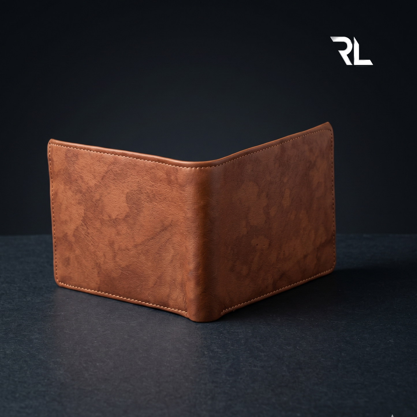 Vintage Tan Genuine Leather Bi-Fold Wallet for Men
