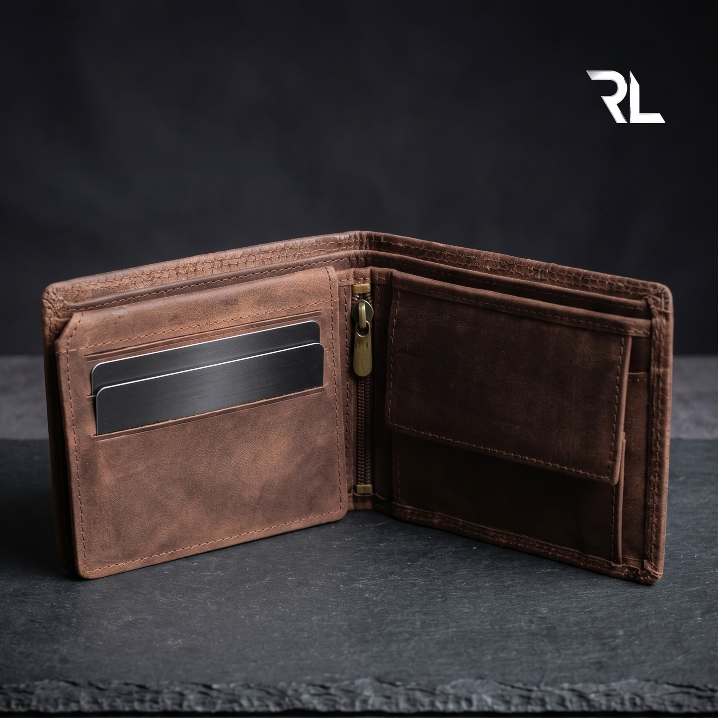 Vintage Leather Wallet for Men's - Brown