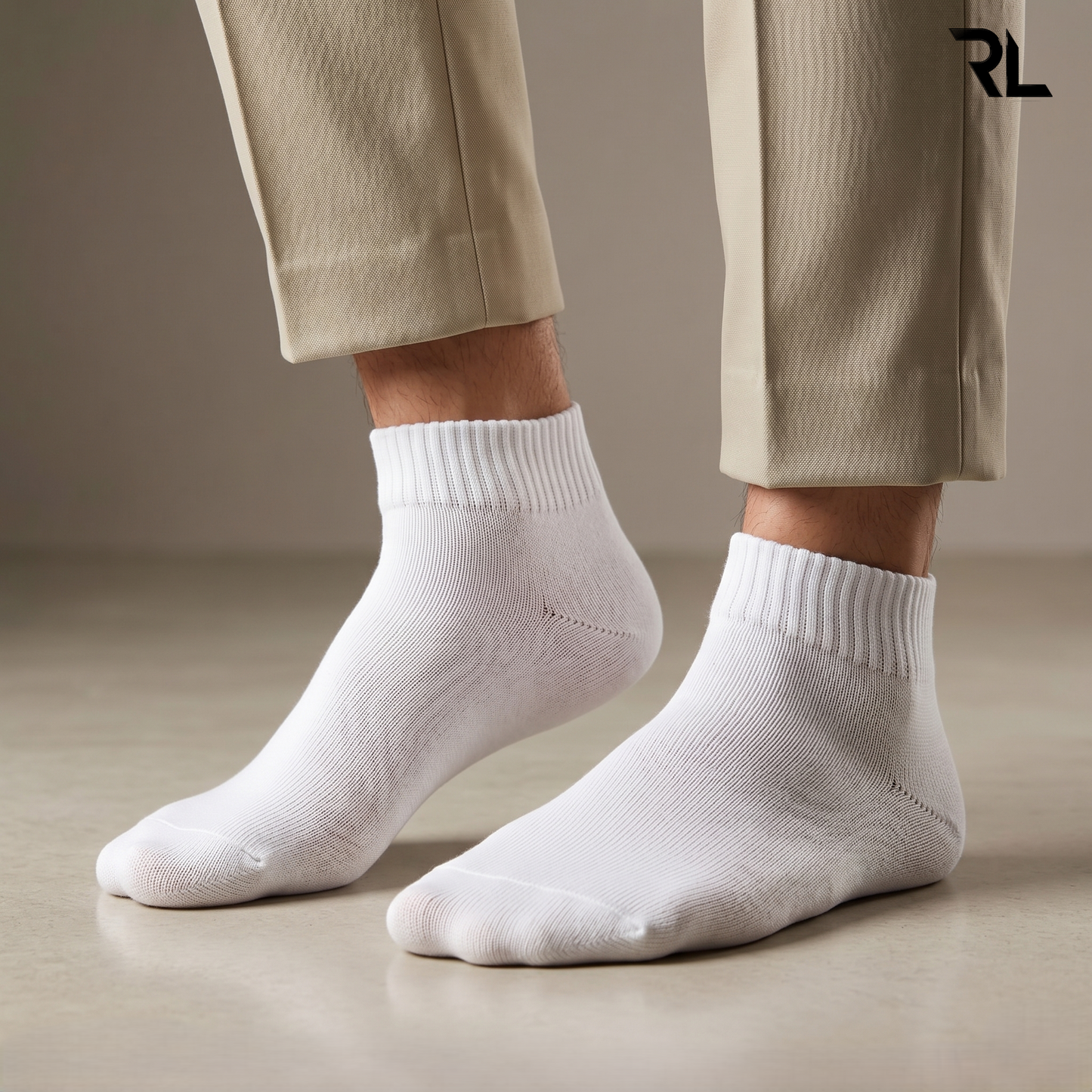 Thin Formal Ankle Socks - White (1 Pair) - S001