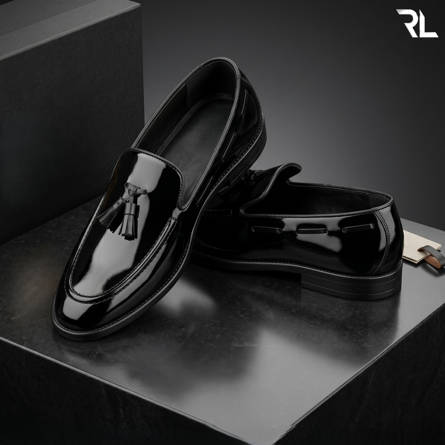 Patent Leather Tassel Loafer Black - 2015