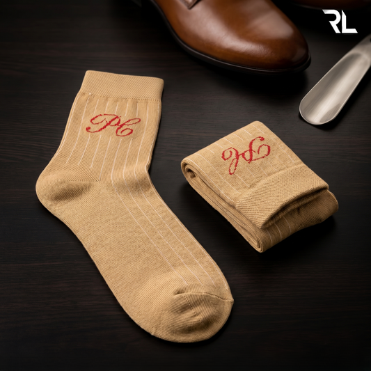 Formal Thin Socks Beige Color - S011