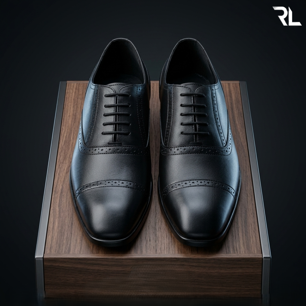 Leather Formal Shoe for Men - Black - 2021