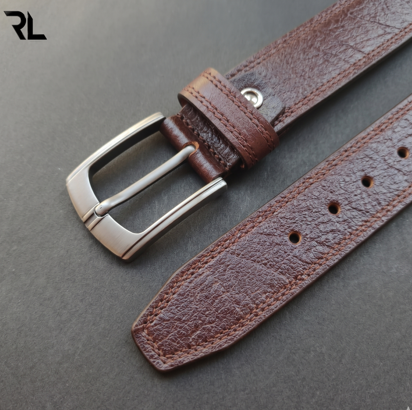 Semi Formal Leather Belt for Men's - Brown