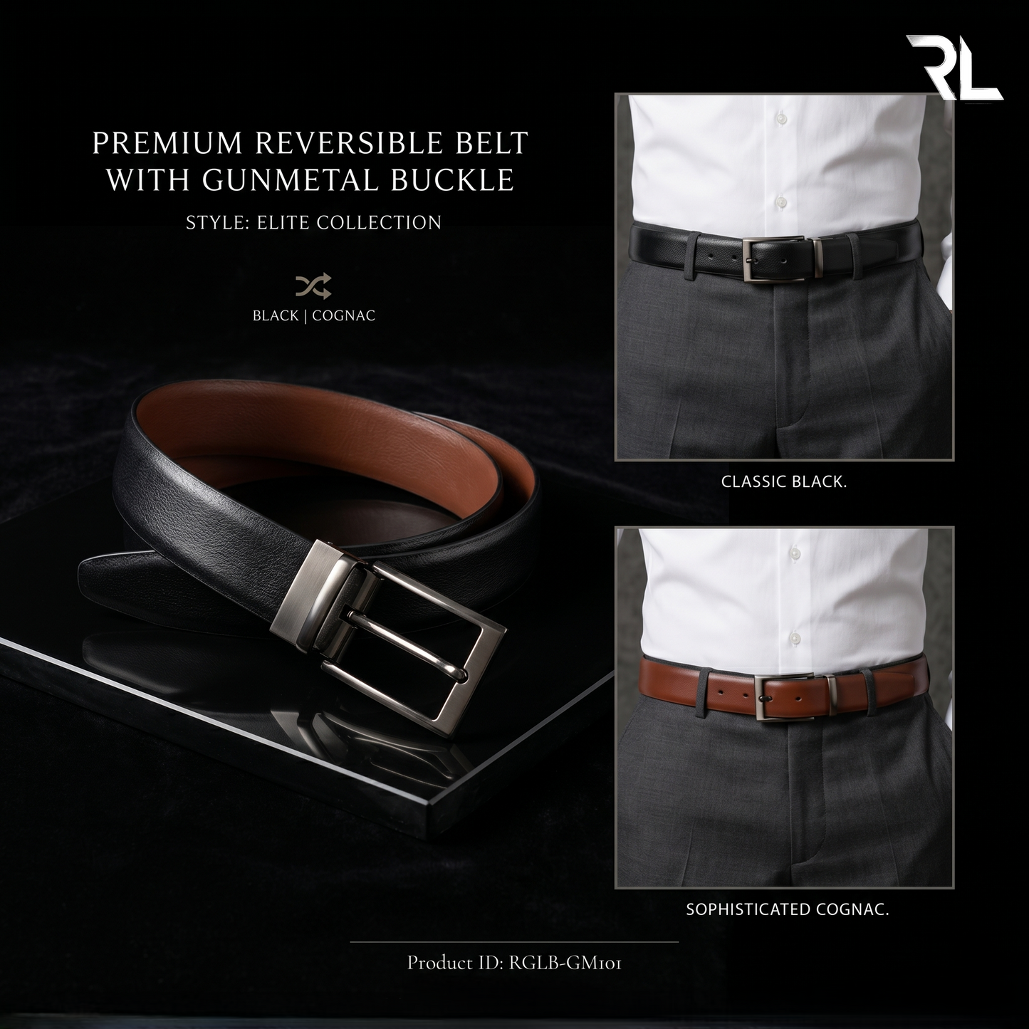 reversible belt for men