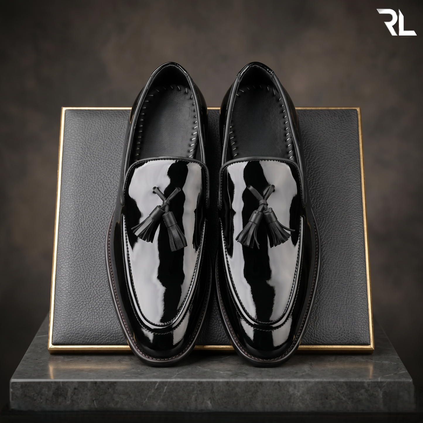 Patent Leather Tassel Loafer Black - 2015