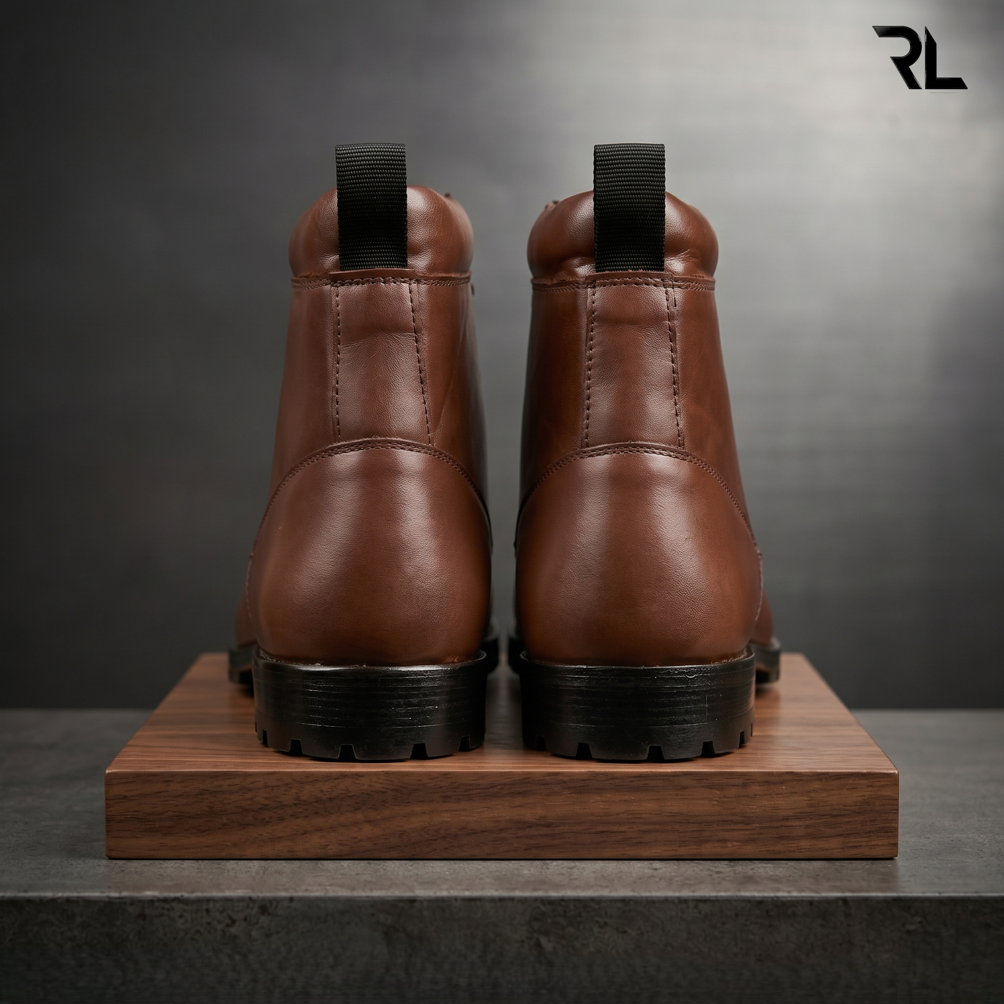 Lace up cap toe boot - Tan - 1007