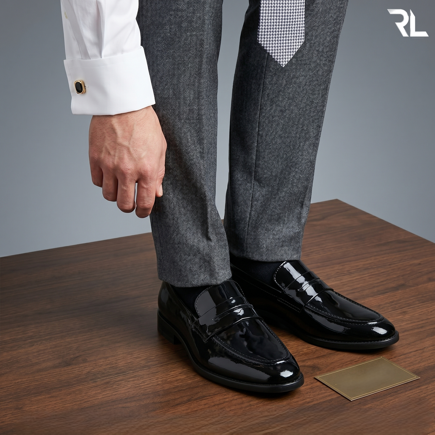 Patent Leather Penny Loafer For Men - Black - 2022