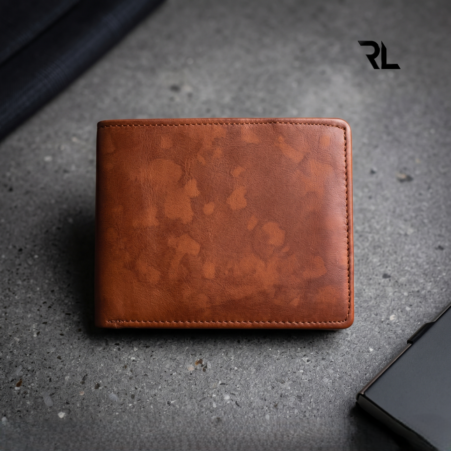 Vintage Tan Genuine Leather Bi-Fold Wallet for Men