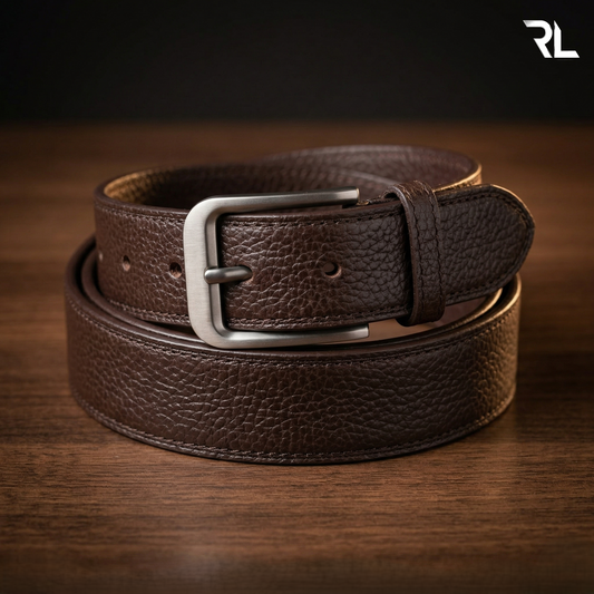 Casual Leather Belt for Men's - Brown